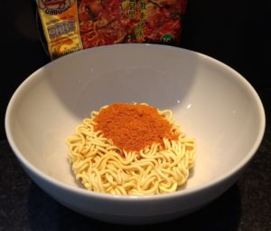 Nissin Korean Hot Chili Chicken In Bowl