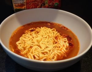 Nissin Korean Hot Chili Chicken Steeping